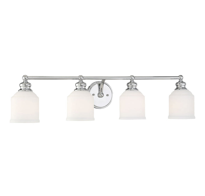Melrose Four Light Bath Bar in Polished Chrome Savoy House