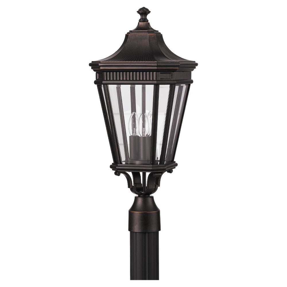 Cotswold Lane Three Light Outdoor Fixture in Grecian Bronze - available from The Lighting Shoppe, trusted by Canadian homeowners