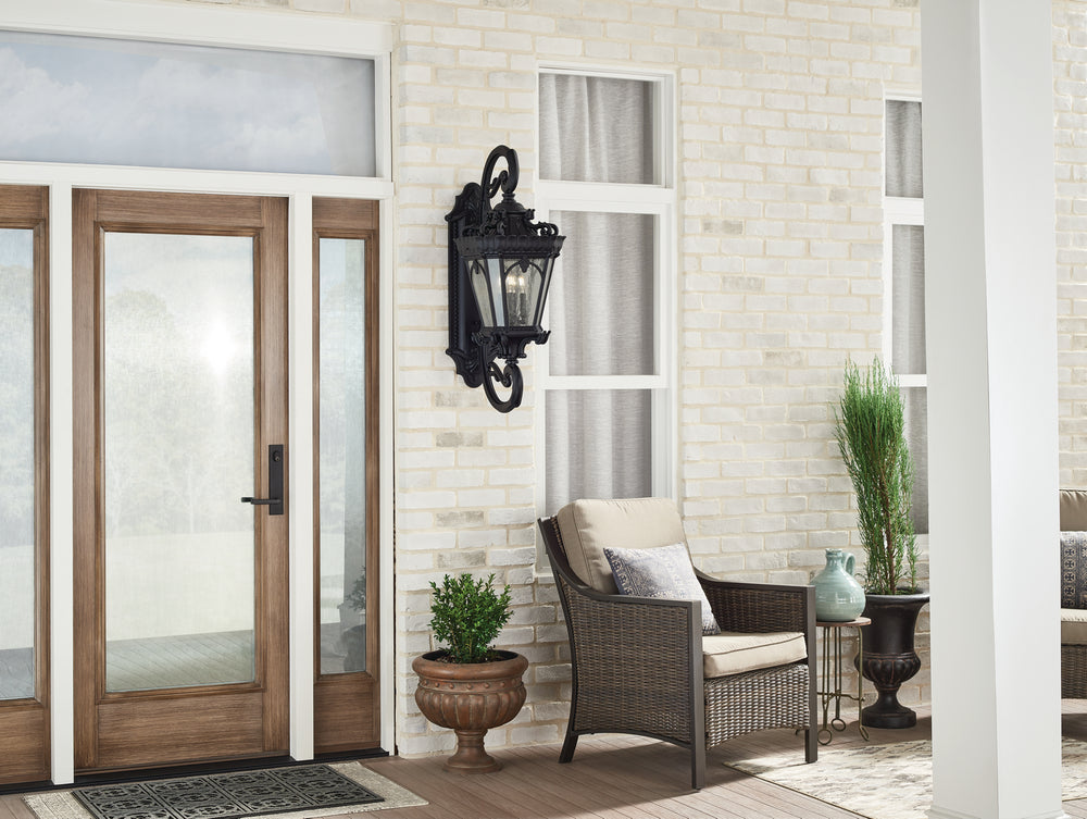 Kichler Canada - 9359BKT - Four Light Outdoor Wall Mount - Tournai - Textured Black