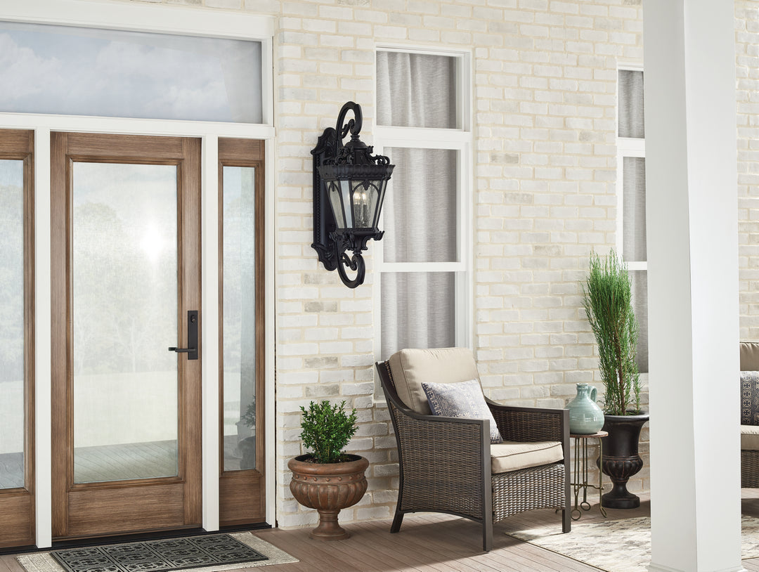 Kichler Canada - 9359BKT - Four Light Outdoor Wall Mount - Tournai - Textured Black
