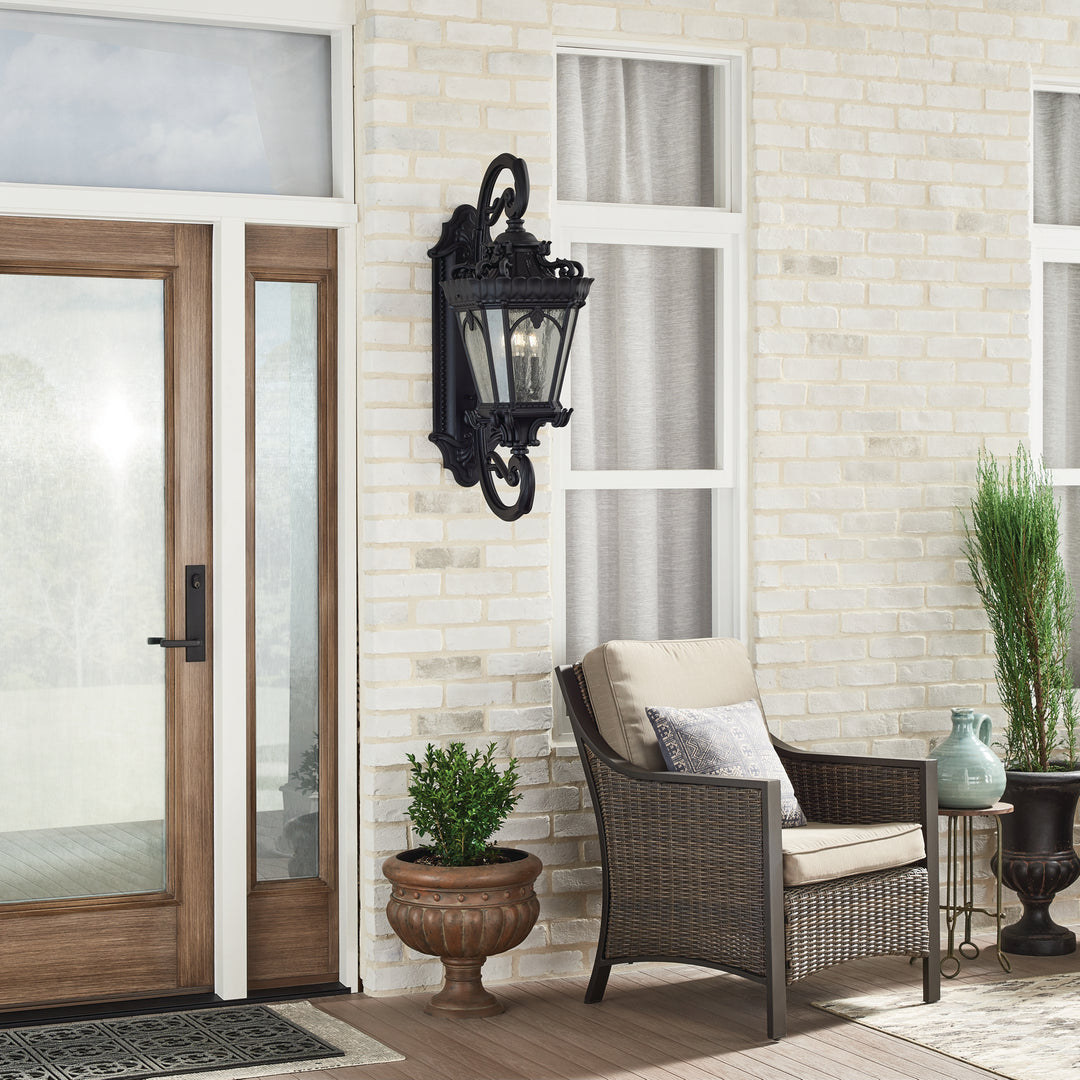 Kichler Canada - 9359BKT - Four Light Outdoor Wall Mount - Tournai - Textured Black