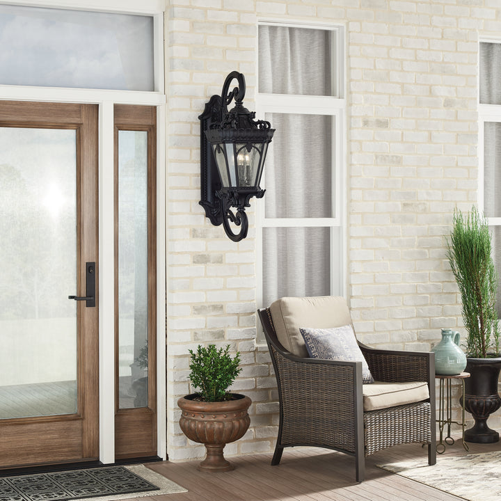Kichler Canada - 9359BKT - Four Light Outdoor Wall Mount - Tournai - Textured Black