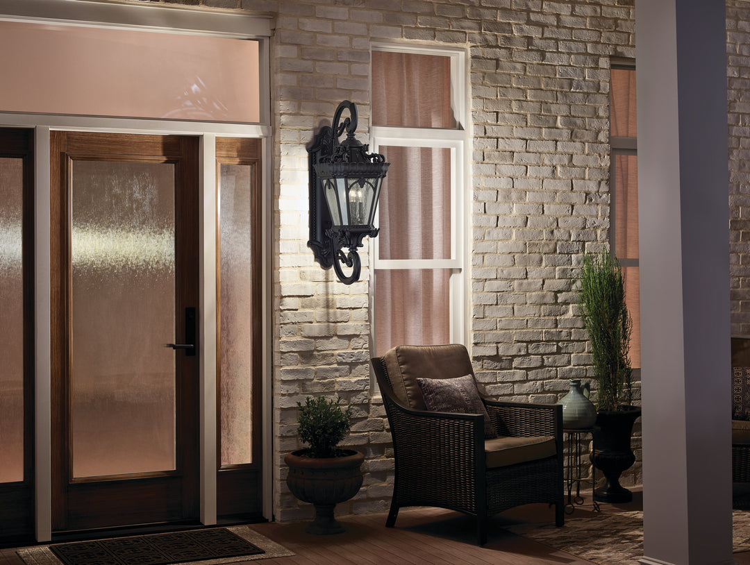 Kichler Canada - 9359BKT - Four Light Outdoor Wall Mount - Tournai - Textured Black