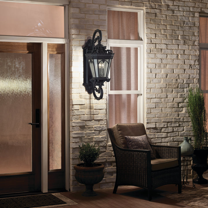 Kichler Canada - 9359BKT - Four Light Outdoor Wall Mount - Tournai - Textured Black