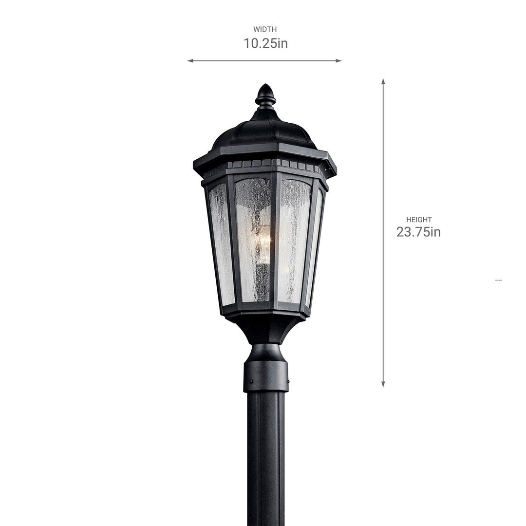 Kichler Canada - 9532BKT - One Light Outdoor Post Mount - Courtyard - Textured Black