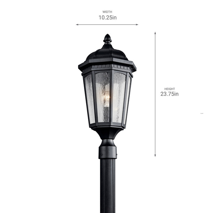 Kichler Canada - 9532BKT - One Light Outdoor Post Mount - Courtyard - Textured Black