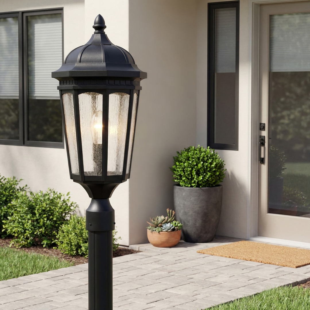 Kichler Canada - 9532BKT - One Light Outdoor Post Mount - Courtyard - Textured Black