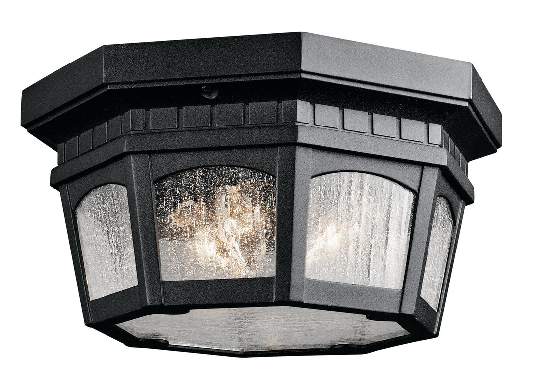 Kichler Canada - 9538BKT - Three Light Outdoor Ceiling Mount - Courtyard - Textured Black