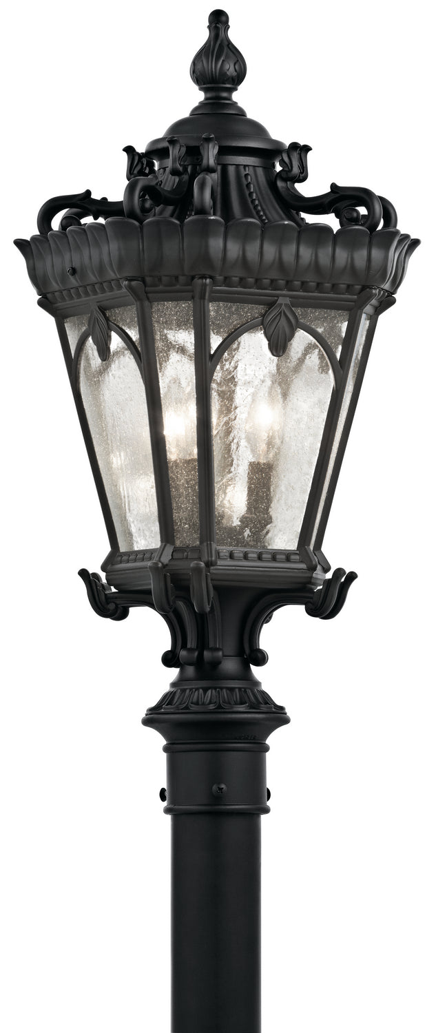 Kichler Canada - 9558BKT - Three Light Outdoor Post Mount - Tournai - Textured Black