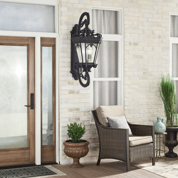Kichler Canada - 9559BKT - Four Light Outdoor Post Mount - Tournai - Textured Black
