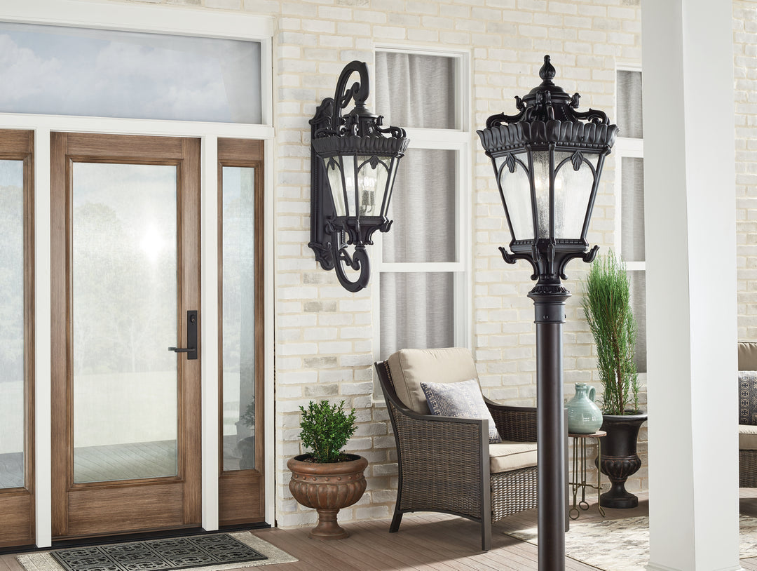 Kichler Canada - 9559BKT - Four Light Outdoor Post Mount - Tournai - Textured Black