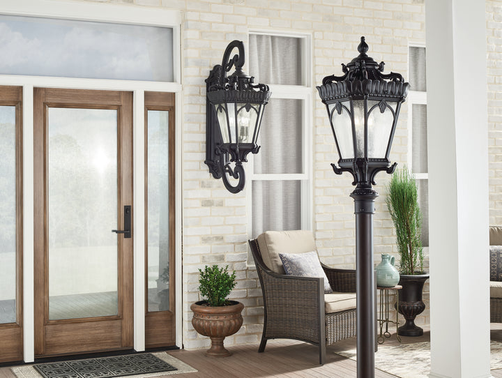 Kichler Canada - 9559BKT - Four Light Outdoor Post Mount - Tournai - Textured Black