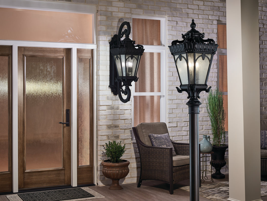 Kichler Canada - 9559BKT - Four Light Outdoor Post Mount - Tournai - Textured Black
