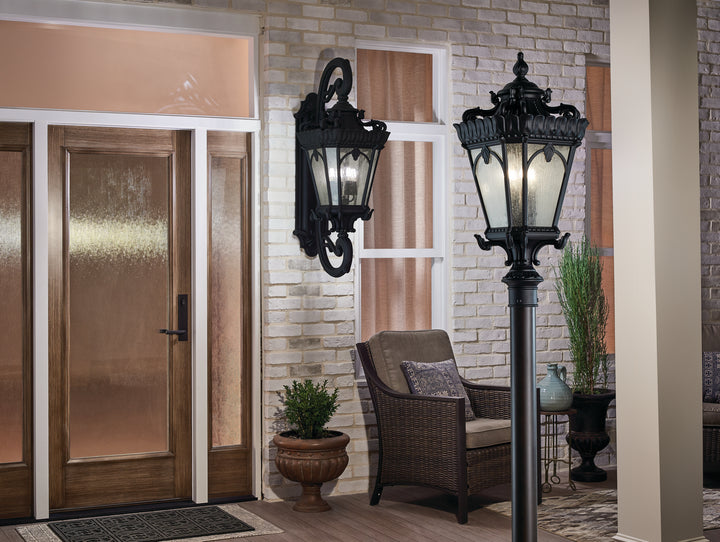Kichler Canada - 9559BKT - Four Light Outdoor Post Mount - Tournai - Textured Black