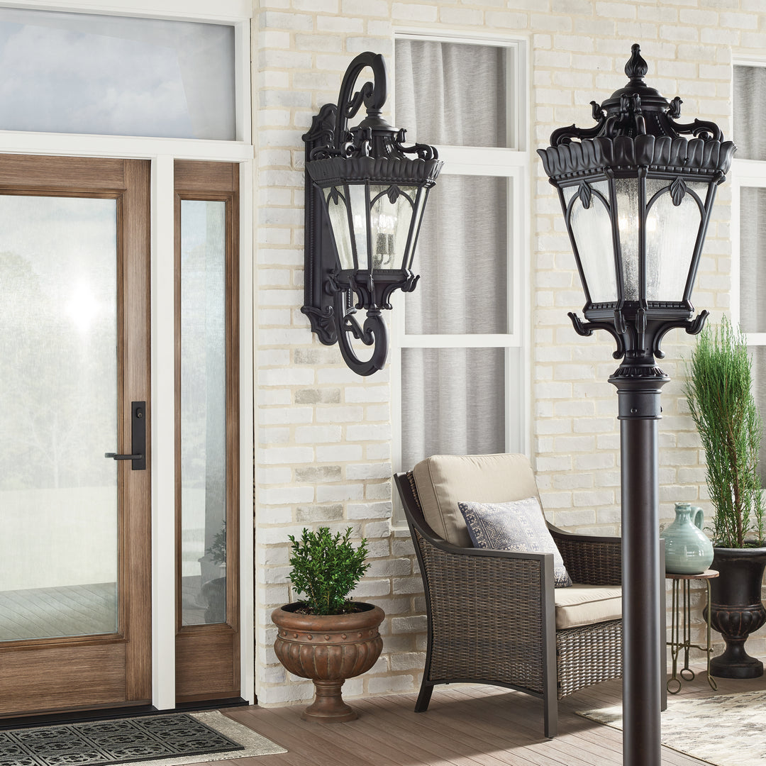 Kichler Canada - 9559BKT - Four Light Outdoor Post Mount - Tournai - Textured Black