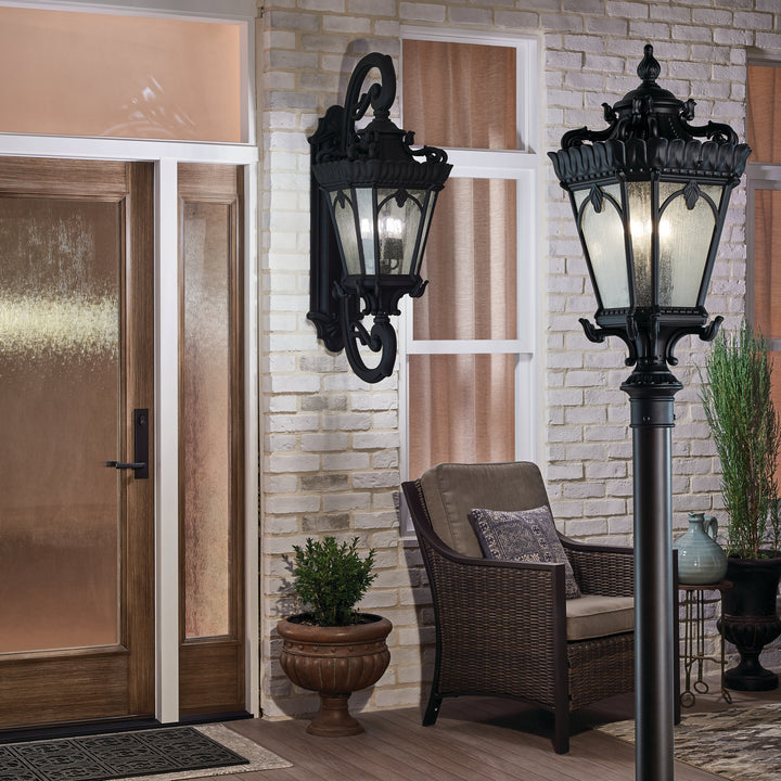 Kichler Canada - 9559BKT - Four Light Outdoor Post Mount - Tournai - Textured Black