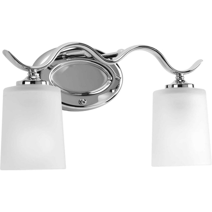 Inspire Two Light Bath Bracket in Polished Chrome - available from The Lighting Shoppe, trusted by Canadian homeowners