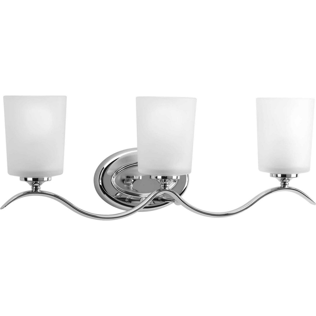 Inspire Three Light Bath Bracket in Polished Chrome - available from The Lighting Shoppe, trusted by Canadian homeowners