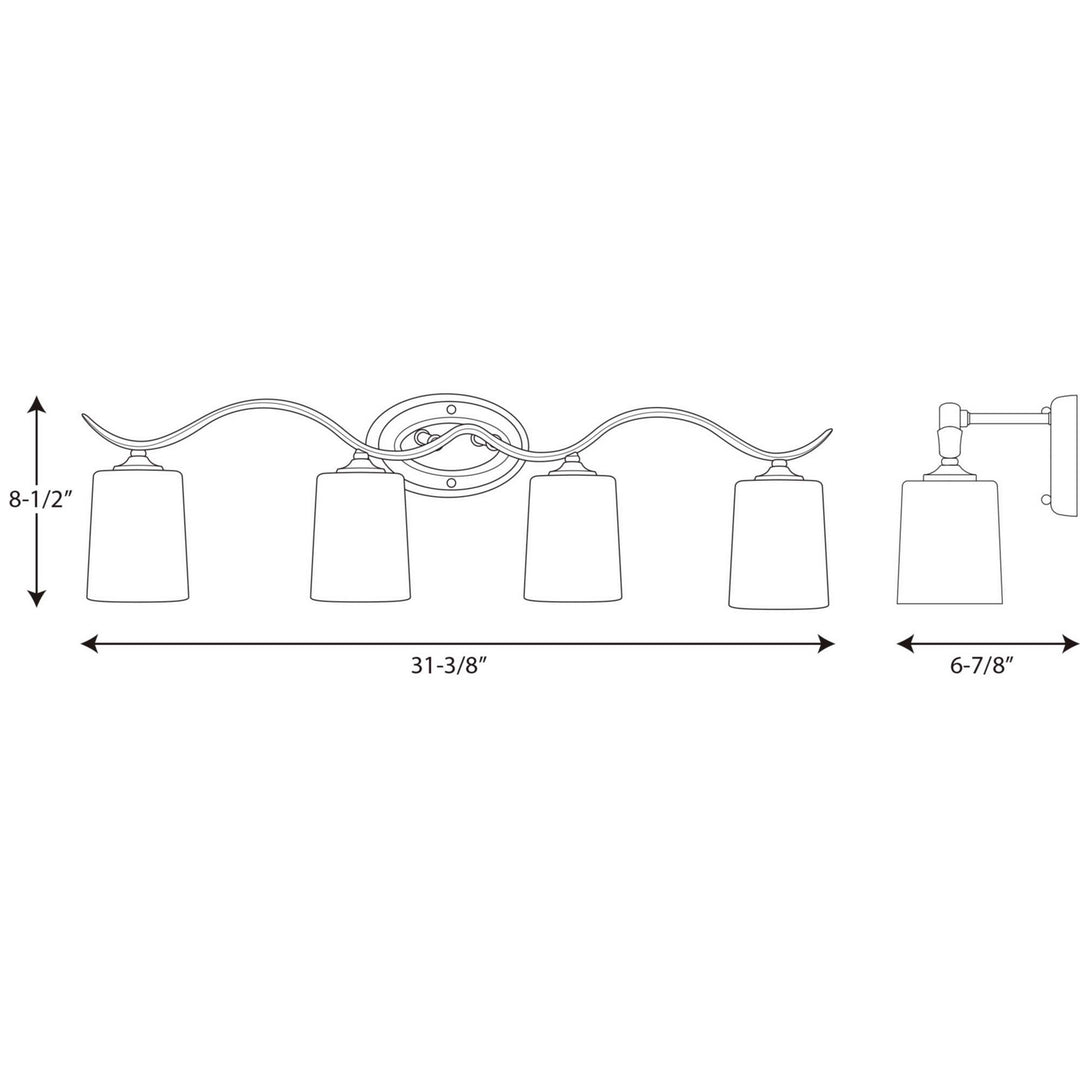 Progress Canada - P2021-15 - Four Light Bath - Inspire - Polished Chrome