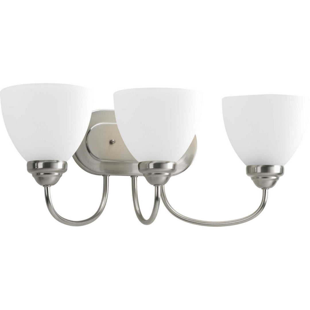 Heart Three Light Bath Bracket in Brushed Nickel - available from The Lighting Shoppe, trusted by Canadian homeowners
