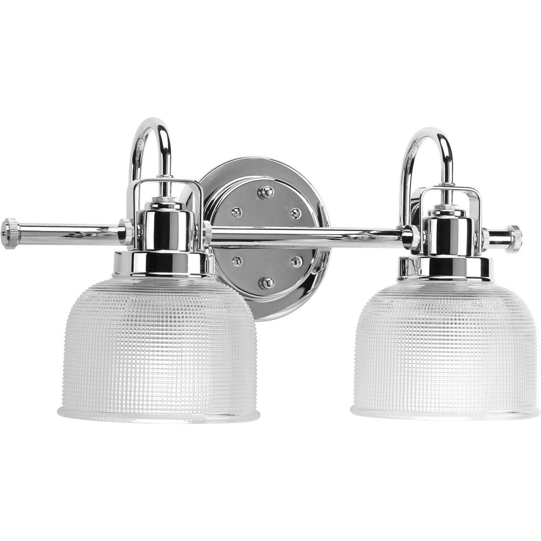 Archie Two Light Bath Bracket in Polished Chrome - available from The Lighting Shoppe, trusted by Canadian homeowners