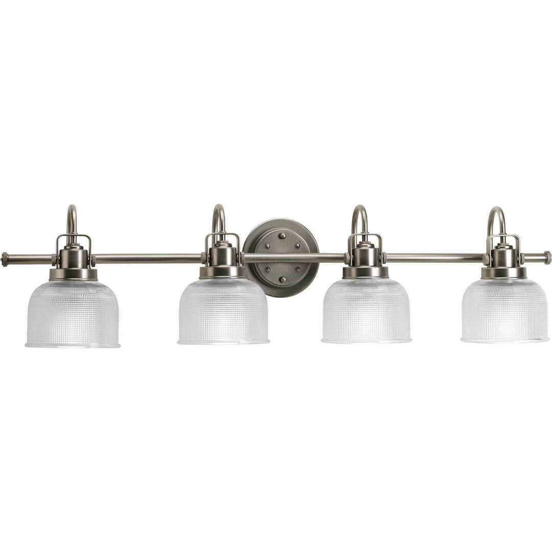 Archie Four Light Bath Bracket in Antique Nickel - available from The Lighting Shoppe, trusted by Canadian homeowners