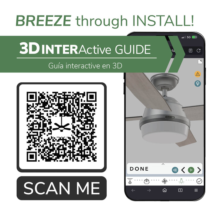 Dempsey with Light 52 inch Hunter Fan Canada