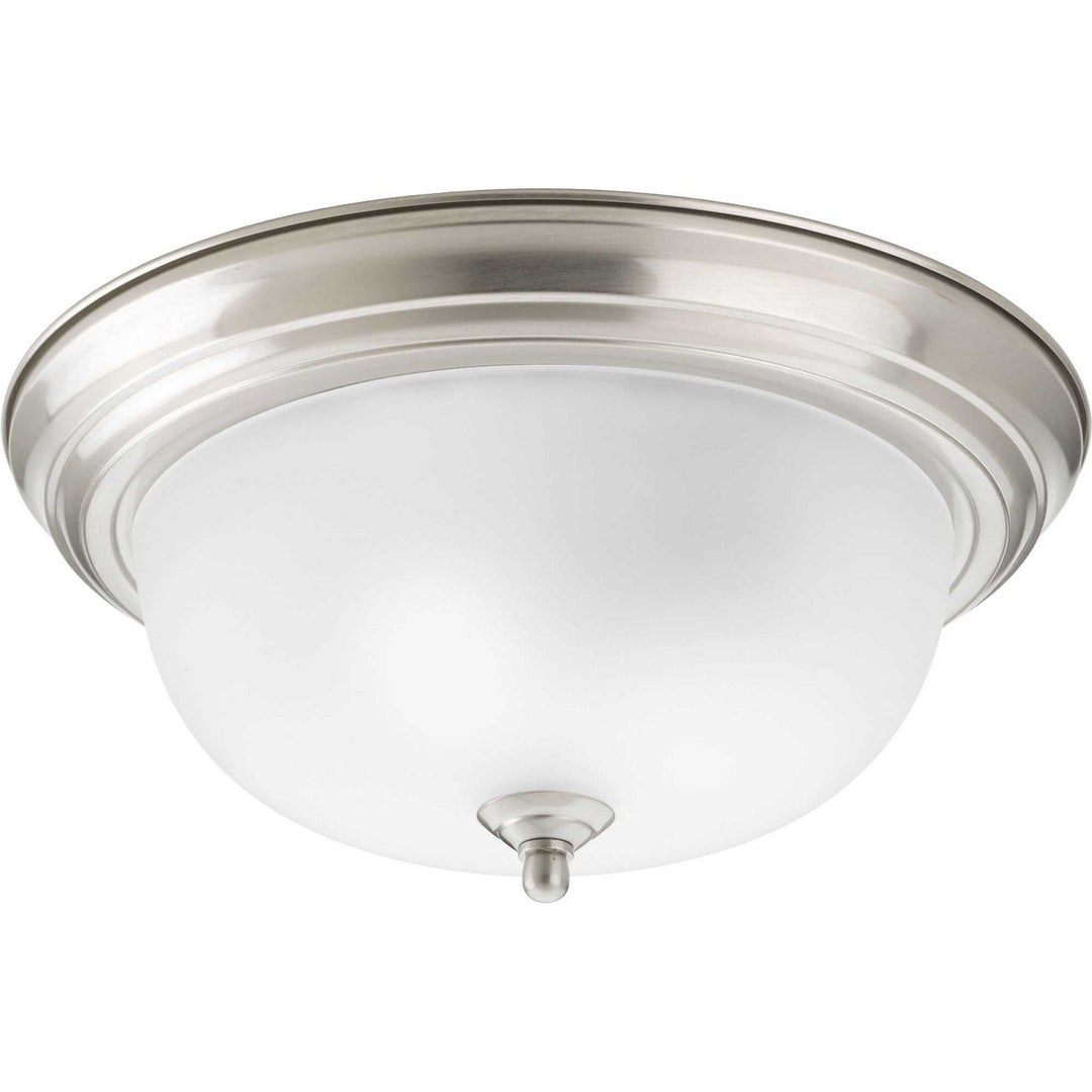 Progress Canada - P3925-09ET - Two Light Flush Mount - Dome Glass - Etched - Brushed Nickel