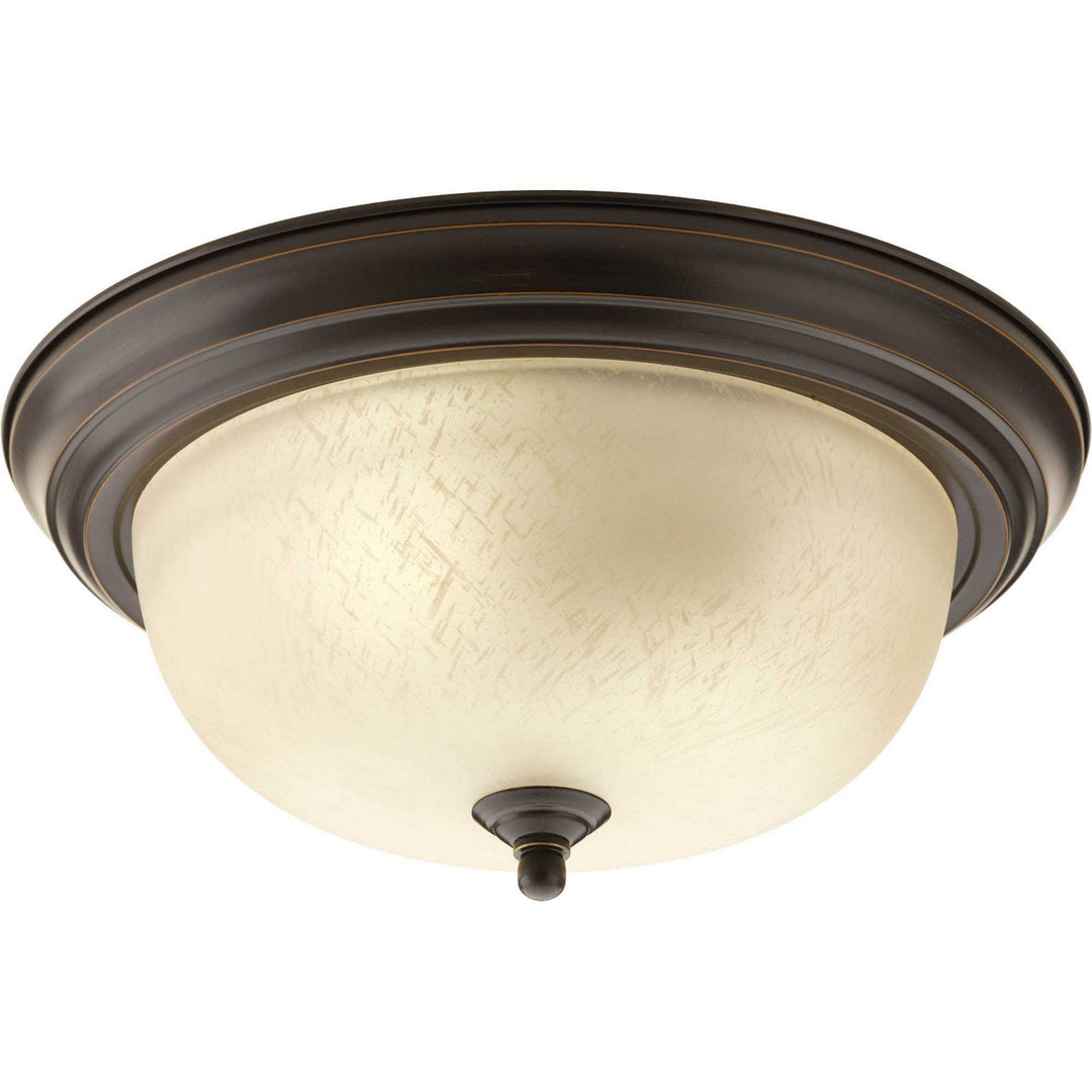 Progress Canada - P3925-20EUL - Two Light Flush Mount - Dome Glass - Etched - Antique Bronze