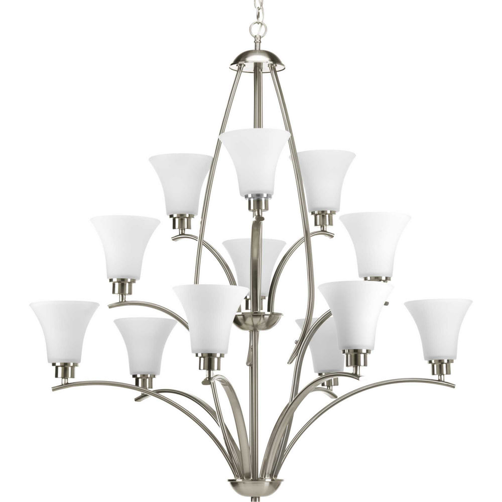 Progress Canada - P4497-09 - 12 Light Chandelier - Joy - Brushed Nickel