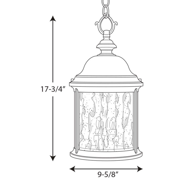 Progress Canada - P5550-20 - Three Light Hanging Lantern - Ashmore - Antique Bronze