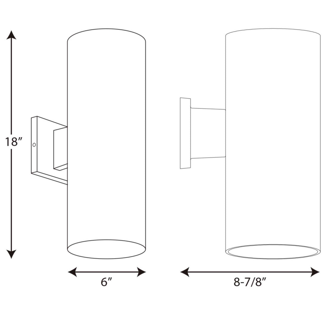 Progress Canada - P5642-30 - Two Light Wall Lantern - Cylinder - White