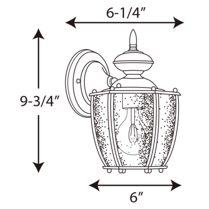 Progress Canada - P5762-20 - One Light Wall Lantern - Roman Coach - Antique Bronze