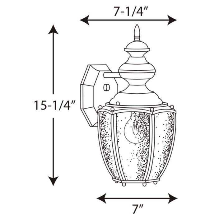 Progress Canada - P5765-31 - One Light Wall Lantern - Roman Coach - Black