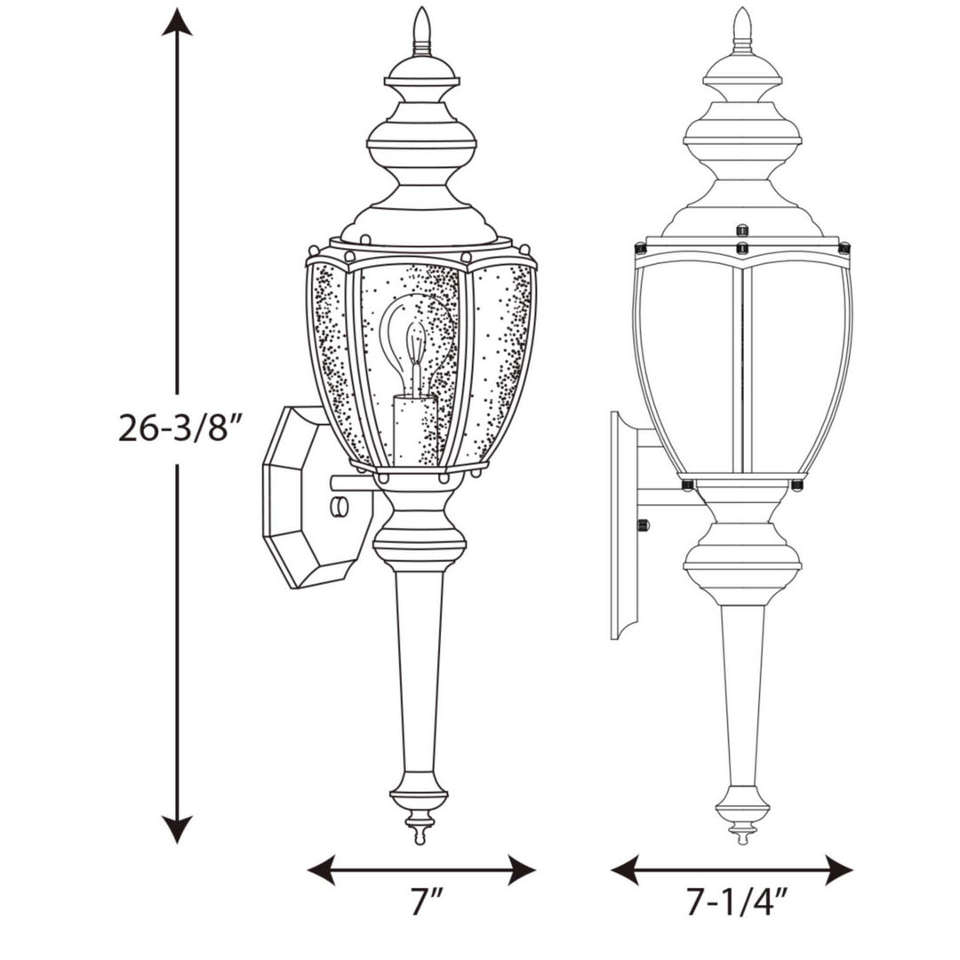 Progress Canada - P5767-31 - One Light Wall Lantern - Roman Coach - Black