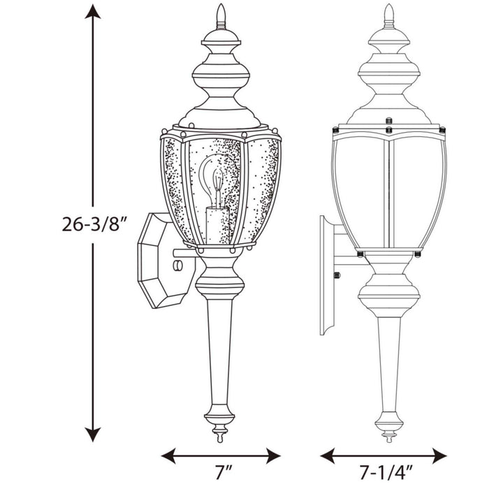 Progress Canada - P5767-31 - One Light Wall Lantern - Roman Coach - Black