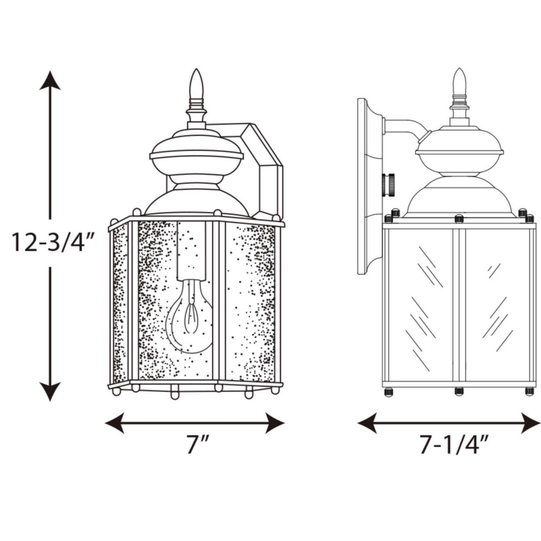 Progress Canada - P5777-20 - One Light Wall Lantern - Roman Coach - Antique Bronze