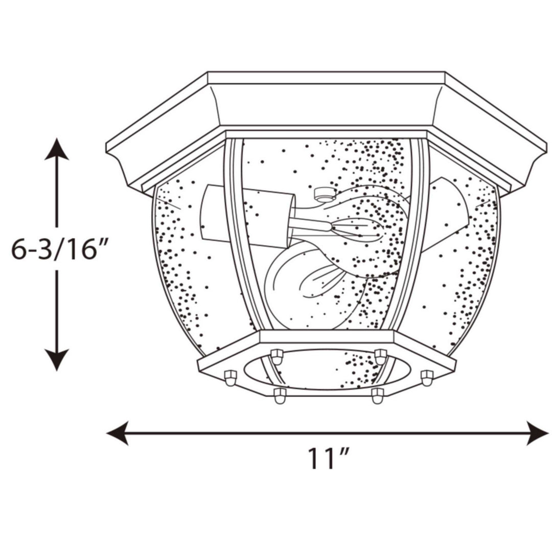 Progress Canada - P6019-31 - Two Light Flush Mount - Roman Coach - Black