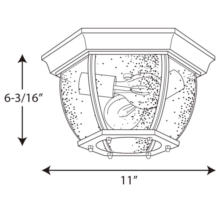 Progress Canada - P6019-31 - Two Light Flush Mount - Roman Coach - Black