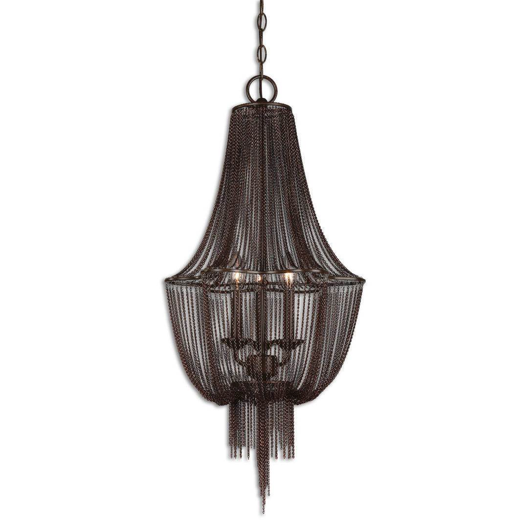 Lezzeno Three Light Chandelier in Dark Oil Rubbed Bronze - available from The Lighting Shoppe, trusted by Canadian homeowners