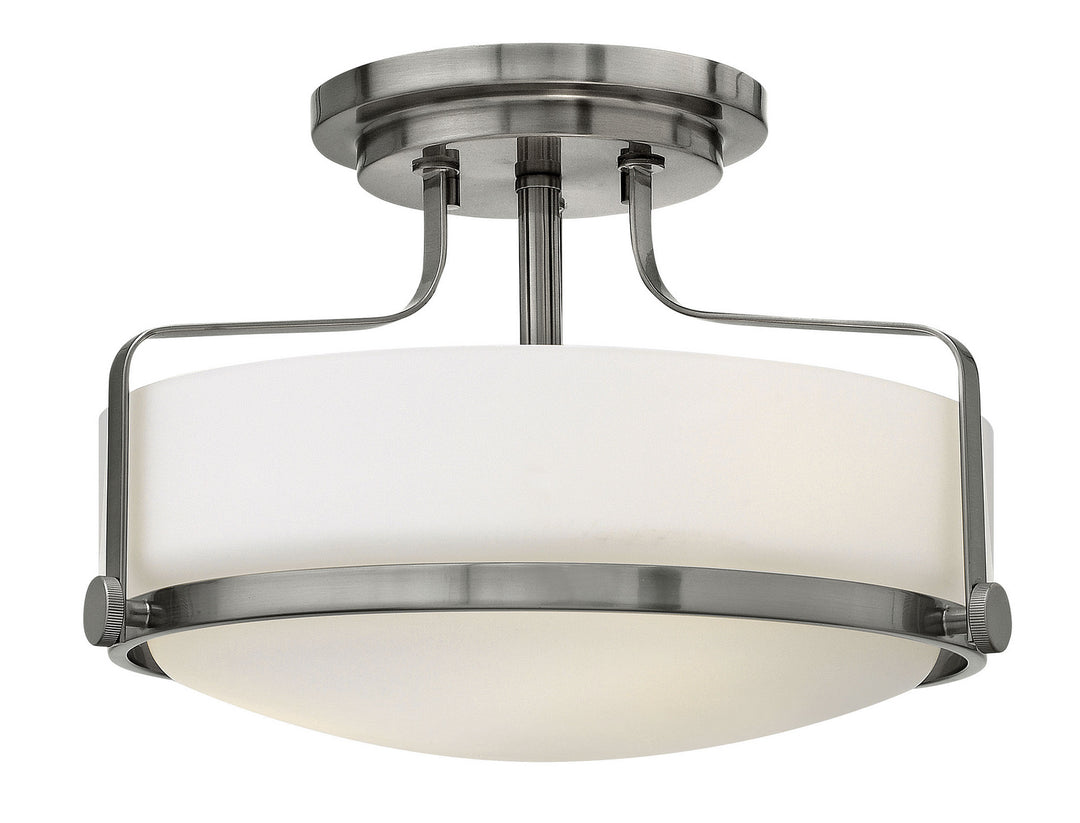 Harper LED Semi-Flush Mount in Brushed Nickel - available from The Lighting Shoppe, trusted by Canadian homeowners