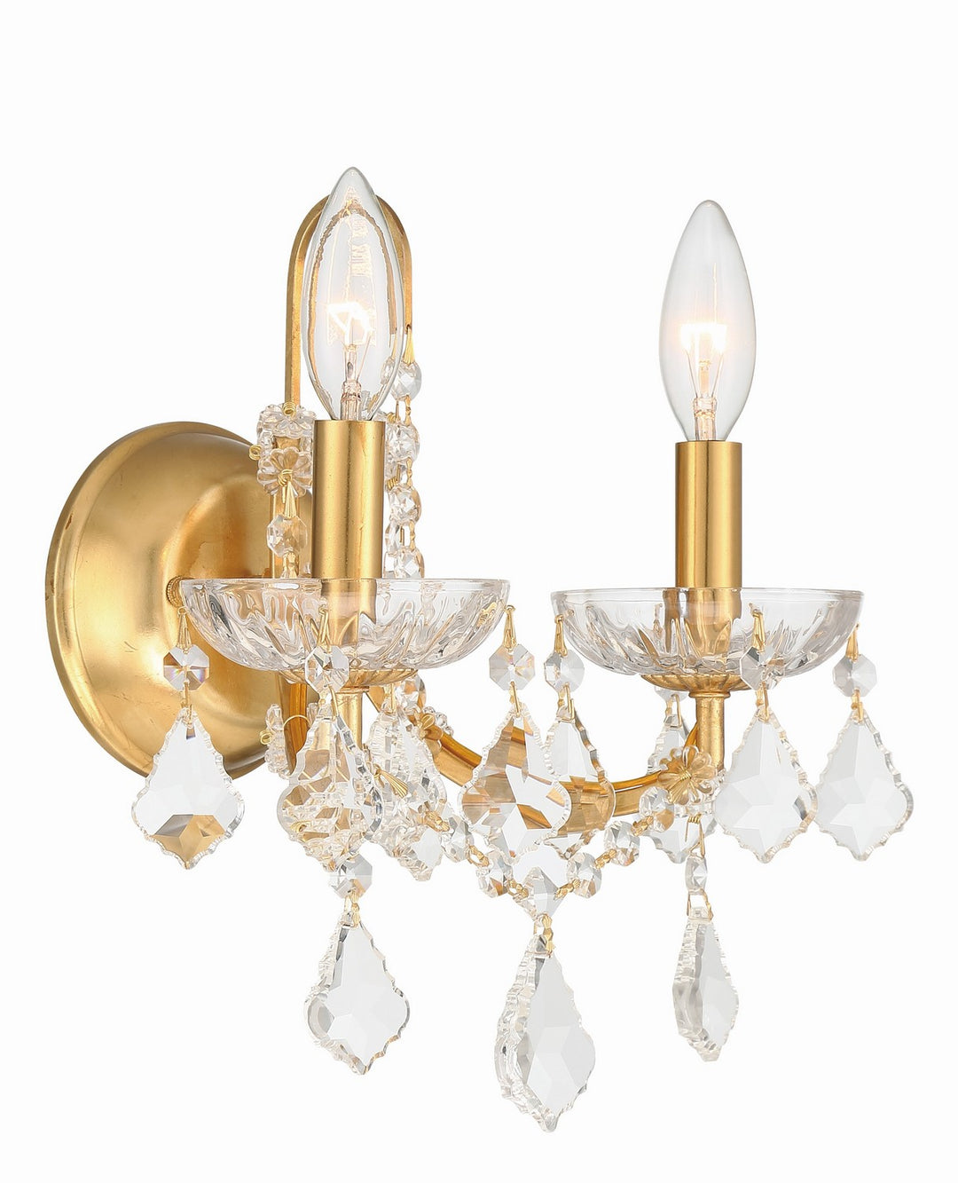 Crystorama - 4452-GA-CL-MWP - Two Light Wall Sconce - Filmore - Antique Gold