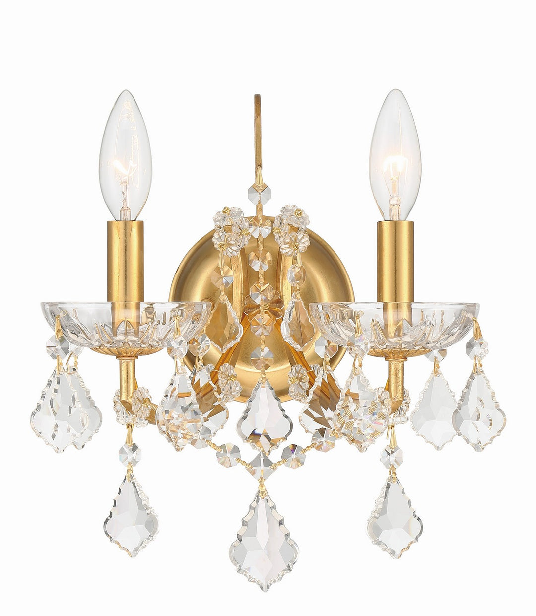 Filmore Two Light Wall Sconce in Antique Gold - available from The Lighting Shoppe, trusted by Canadian homeowners