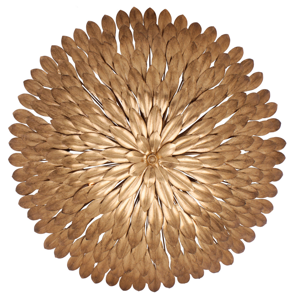 Crystorama - 507-GA - Six Light Flush Mount - Broche - Antique Gold