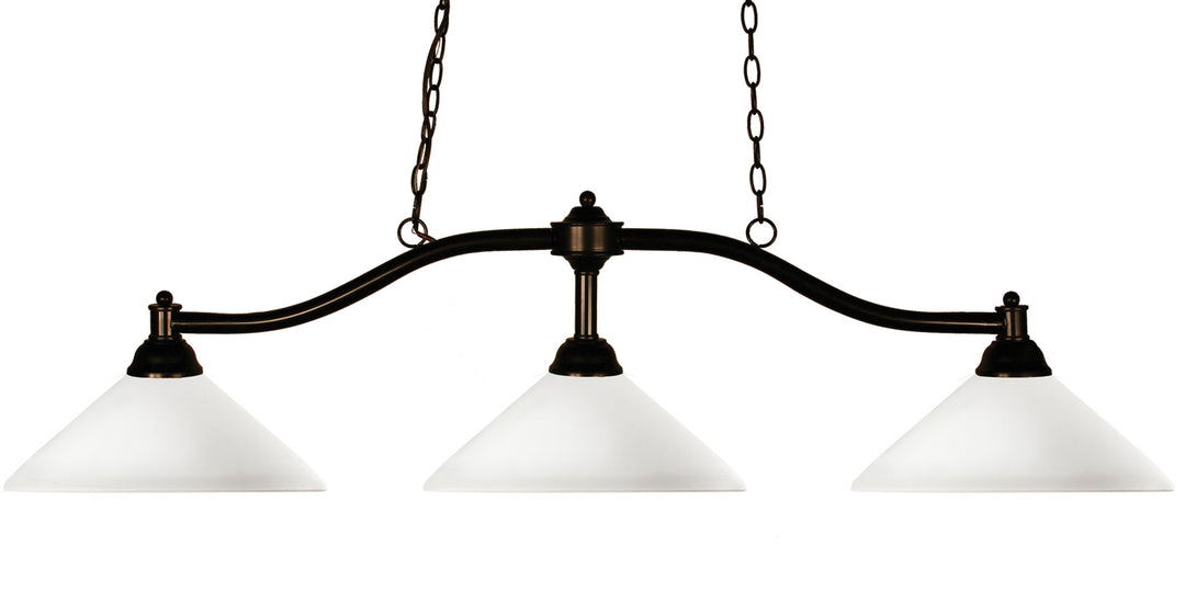 Z-Lite Canada - 147BRZ-AMO14 - Three Light Billiard - Chance - Bronze