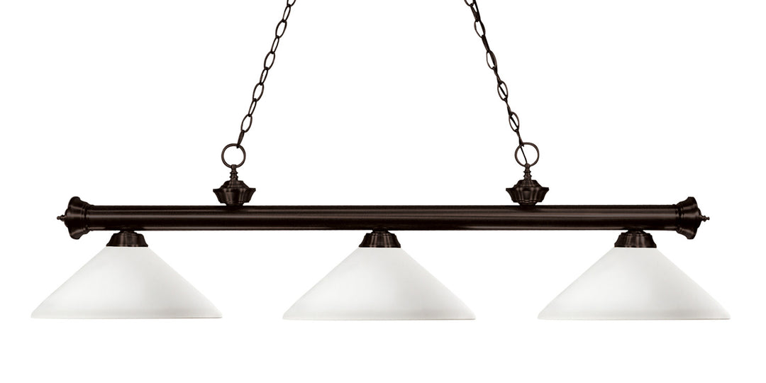 Z-Lite Canada - 200-3BRZ-AMO14 - Three Light Billiard - Riviera - Bronze