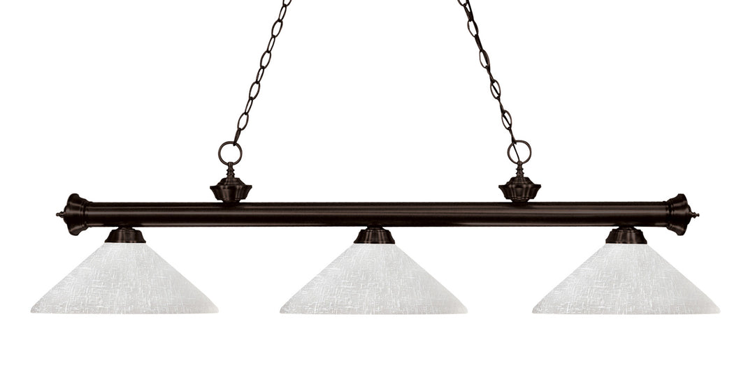 Z-Lite Canada - 200-3BRZ-AWL14 - Three Light Billiard - Riviera - Bronze