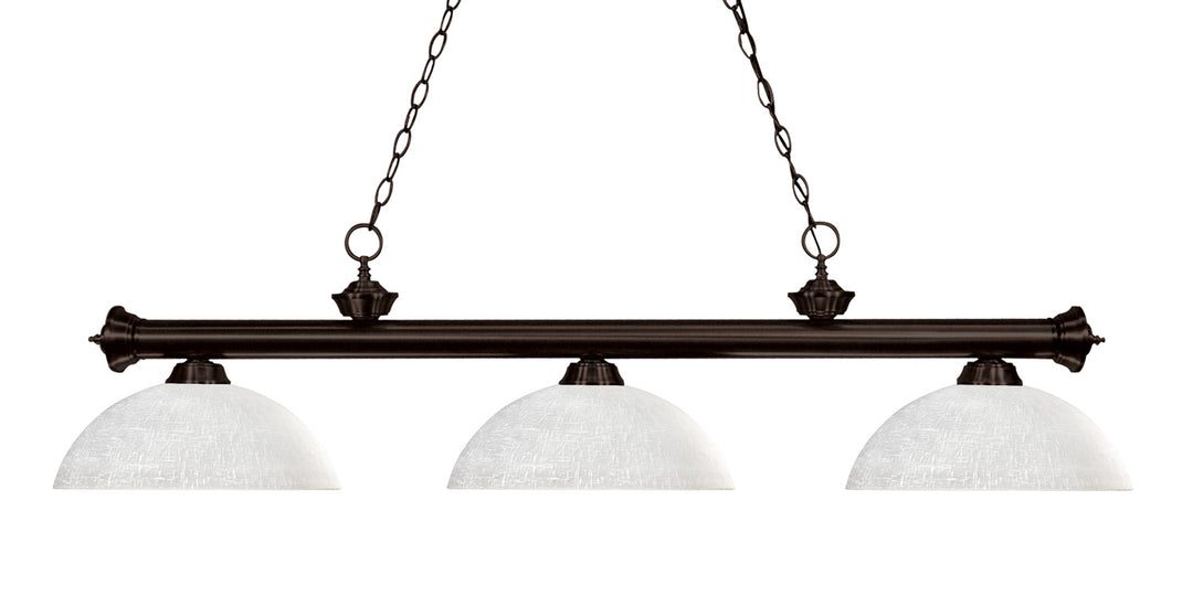 Z-Lite Canada - 200-3BRZ-DWL14 - Three Light Billiard - Riviera - Bronze