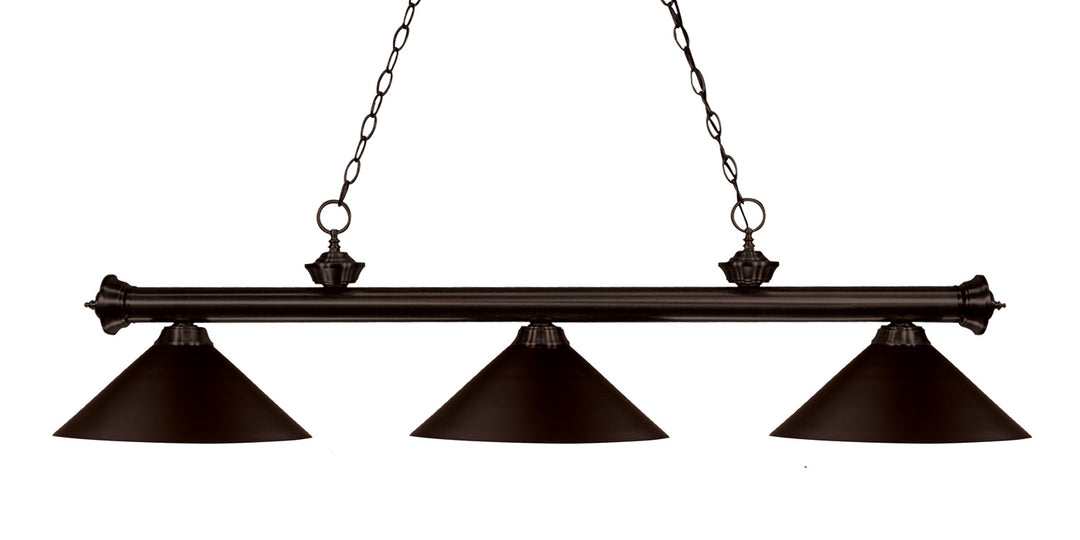 Z-Lite Canada - 200-3BRZ-MBRZ - Three Light Billiard - Riviera - Bronze