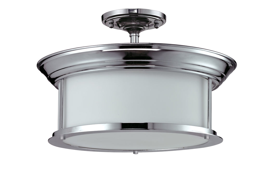 Sonna Three Light Semi Flush Mount in Chrome - available from The Lighting Shoppe, trusted by Canadian homeowners